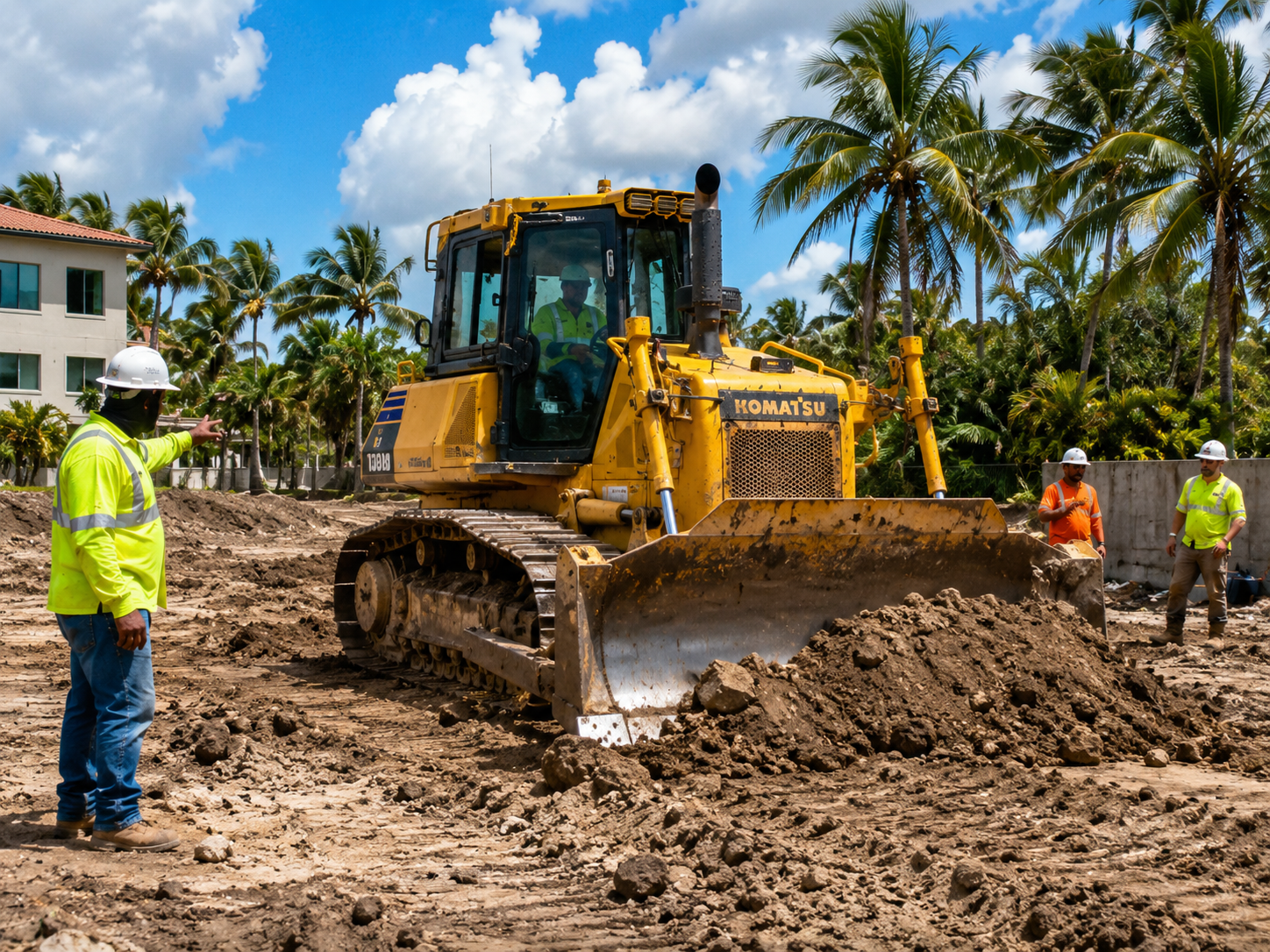 ALPY bulldozer grading a Miami job site